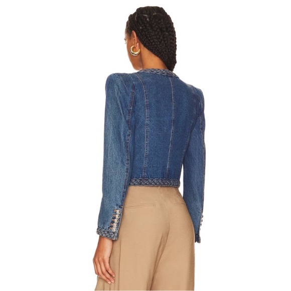 Veronica Beard Arrowe Medium Wash Denim Jacket - Picture 4 of 14